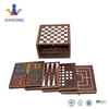 chess Board Game Set Deluxe 15 in 1 Tabletop board game Wood-accented Game Center with Storage