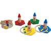 Ring Toss Game Indoor Outdoor Family Fun with 4 Wooden Zoo Animal Targets For Kids