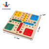 Wooden Ludo Board Game - Snakes and Ladders, 2 in 1 Reversible, 1-4 Players Family Dice Games Set for Kids, Adults, Classics Tabletop Version