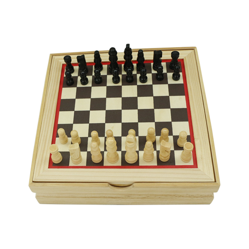 Multi-function Tabletop Wood Game Set Includes Chess set Checker Backgammon Ludo Domino Mikado etc board game
