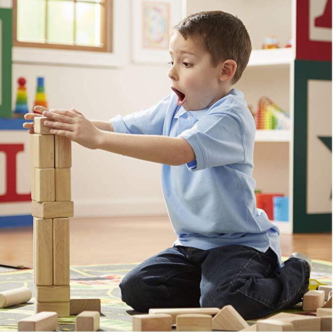 colorful Lewo Wooden Stacking Board Games Building Blocks for Kids Boys Girls