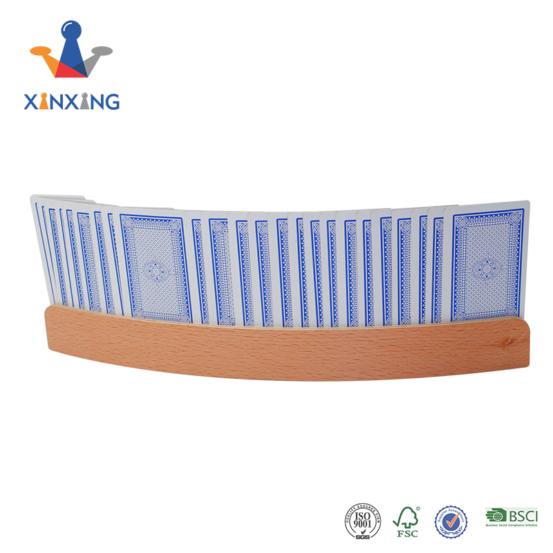  Customizable Size Anticorrosion Pine Wood Playing Card Holder Card Holder Portable Name Card Holder Stand.