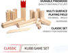Solid wooden kubb game Viking Chess with Red Head for Outdoor Game