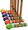 Six-Player Croquet Set with Wooden Mallets, Colored Balls, Sturdy Carrying Bag for Adults &Kids, Perfect for Lawn,Backyard,Park And More.