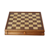Wooden Chess & Checkers Set with Storage Drawer 15 Inch Classic 2 in 1 Board Games for Kids And Adults Travel Portable Game Sets