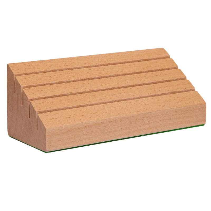 Customizable Size Anticorrosion Pine Wood Playing Card Holder Card Holder Portable Name Card Holder Stand