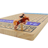 Wooden Horse Racing Board Game Wooden Challenge Toy Poker with 11 Durable Horses Dice & Cards for Kids Family Game Brain Teaser