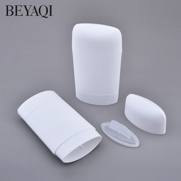 Contenedor De Barras Desodorantes Vacías De Gel Plástico Oval 50g, Contenedor De Barras Desodorantes De Cosméticos Negros De Plástico