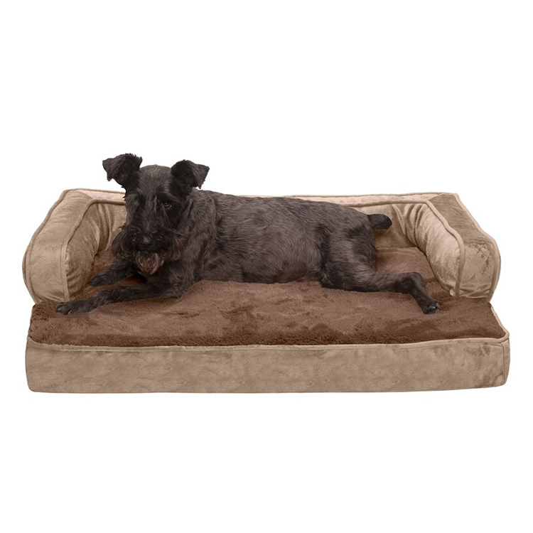 Memory Foam Durable Custom Logo Waterproof Washable Calming Luxury Fur Dogs EDM Pet Bed