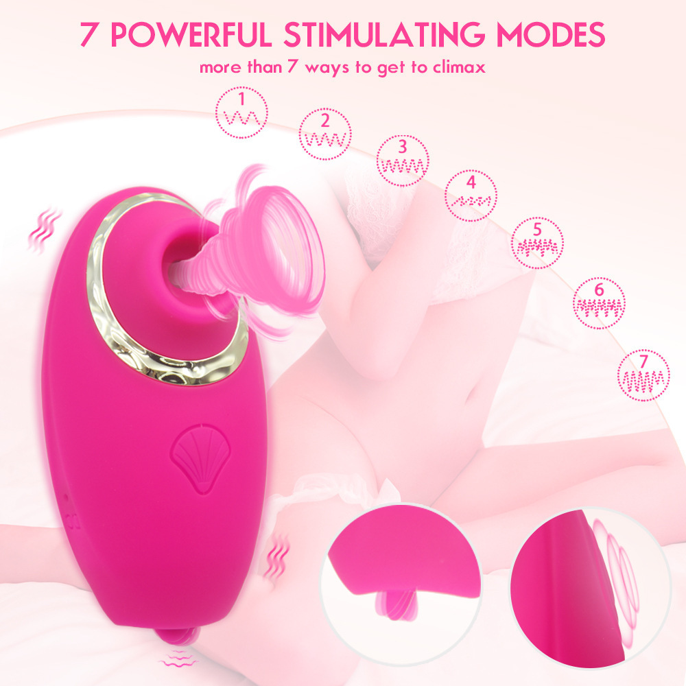 Vibromasseur suceur en silicone