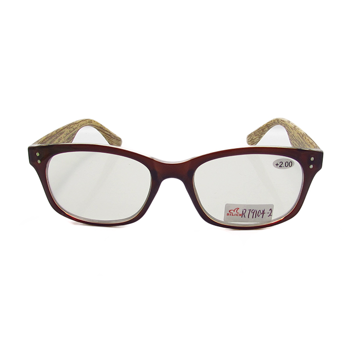 Imitation bamboo leg bifocal readers glasses