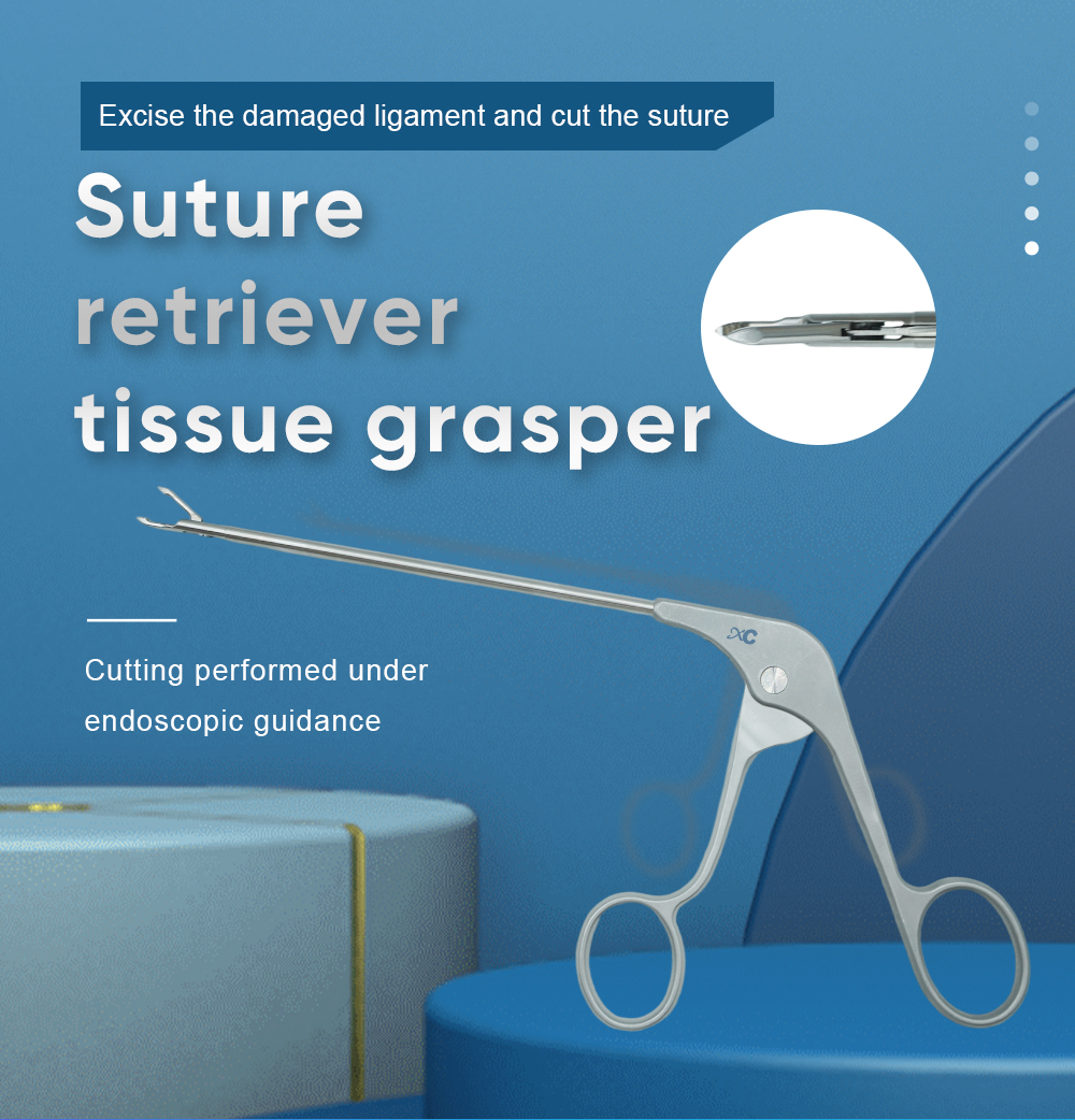 Arthroscopic suture retriever dinama tse nyenyane tse grasper sebopeho