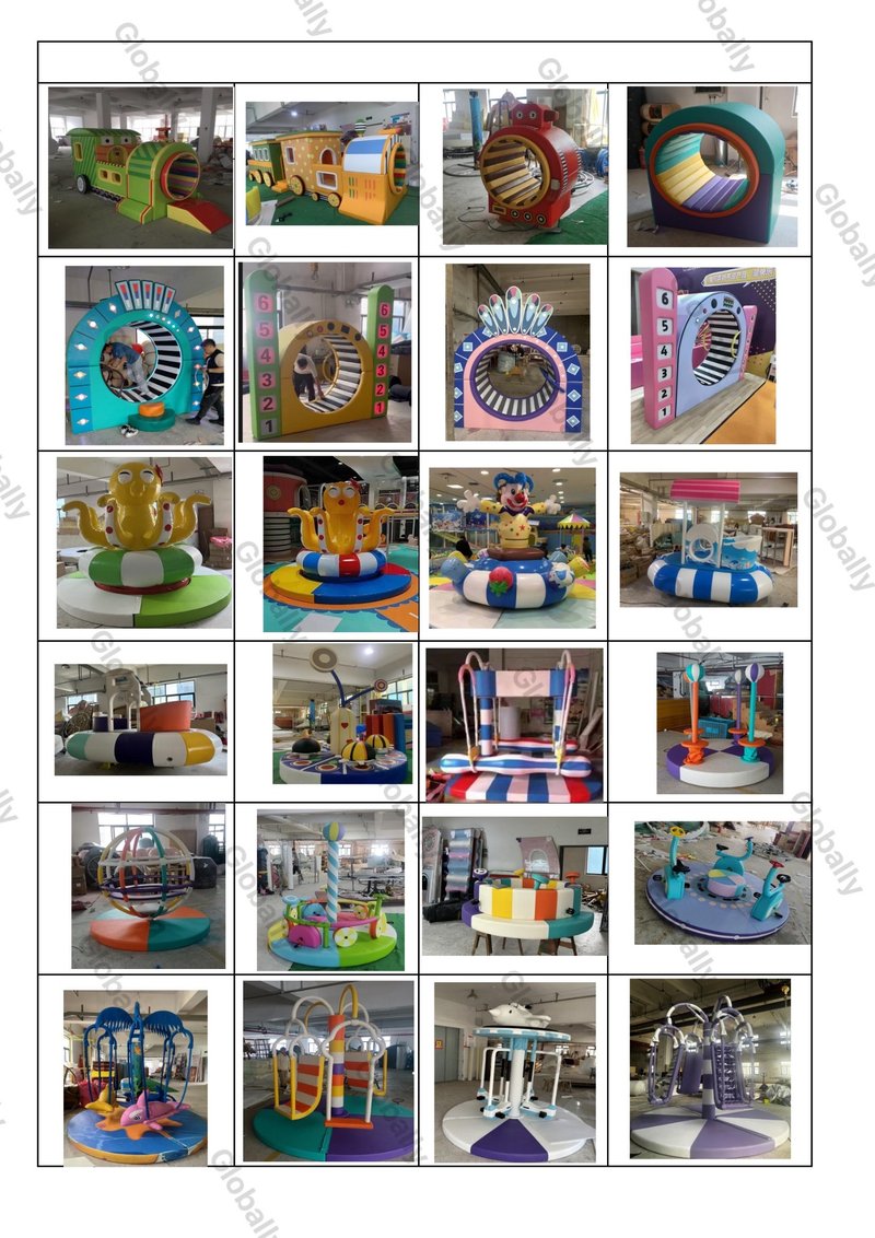 Mini Fantasy Kids Carousel Ride Furniti per gioco morbido interno