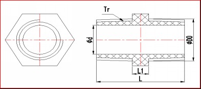 İki Dişli U&ccedil;lu PVC Erkek Adapt&ouml;r PN10 1