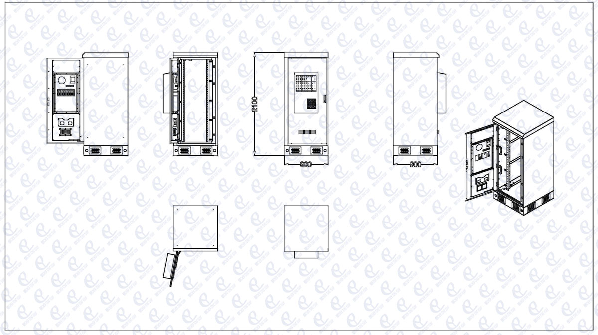 رسم خزانة teleocm في الهواء الطلق