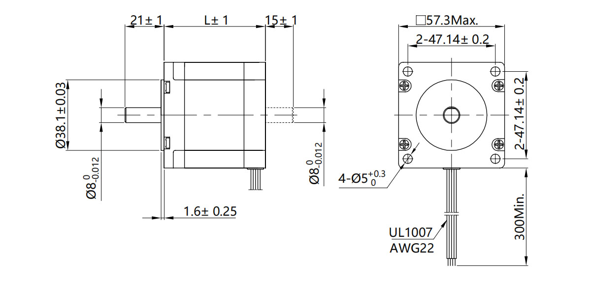 NEMA 23-21mm