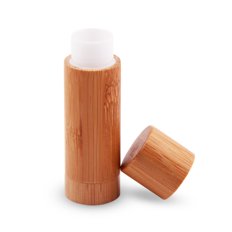 Tubos Chapstick bálsamo labial atacado novo design logotipo personalizado vazio DIY bambu 3,5 ml tubos de bálsamo labial biodegradáveis