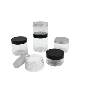 50ml 80ml 100ml 120ml 150ml 200ml 250ml Skin Care Cosmetic Round PET Plastic Jars Containers 