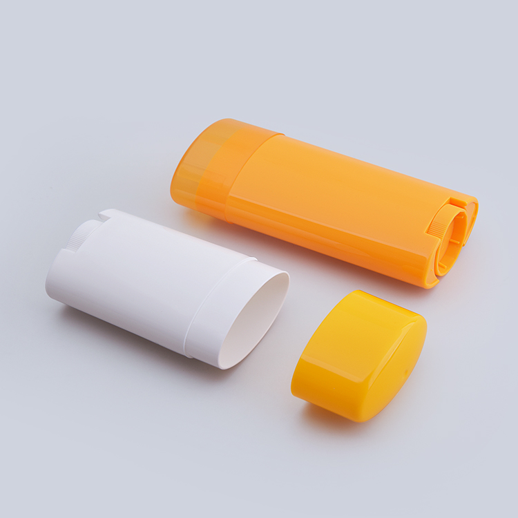 Contenitore Cosmetico Vuoto Del Deodorante Della Cima Del Tubo Giallo Bianco Del Deodorante