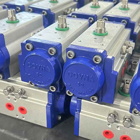 V&aacute;lvula de bola con brida revestida de PTFE neum&aacute;tica HK55-FC COVNA Factory