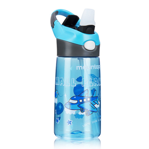 12OZ Amazon Hot Plastic Kids Water Bottle with Straw 