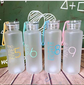 New creative scrub digital glass high boron silicon glass student custom Colorful cup
