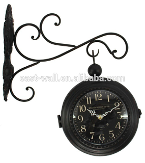 Antique Black Double Sided Classic Stylish Wall Clocks