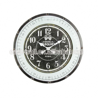 Cheap Art Work Craft Iron Hanging Home Decoration Craft Wood Wall Clock Time Zones