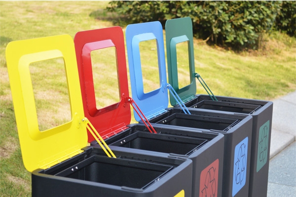 镀锌金属垃圾箱