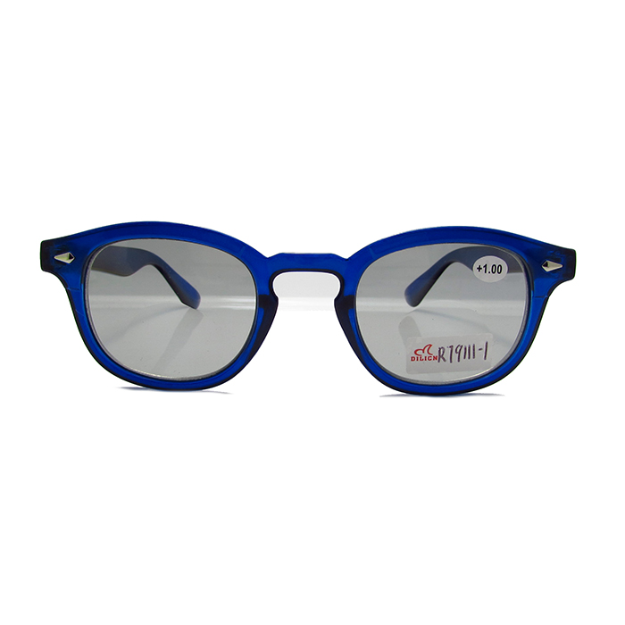 Dark blue bifocal reading glasses