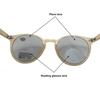 Transparent color frame photochromic bifocal readers glasses