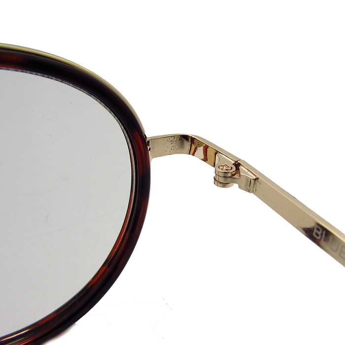 Retro Horn Rim Round Frame Transition Photochromic Glasses