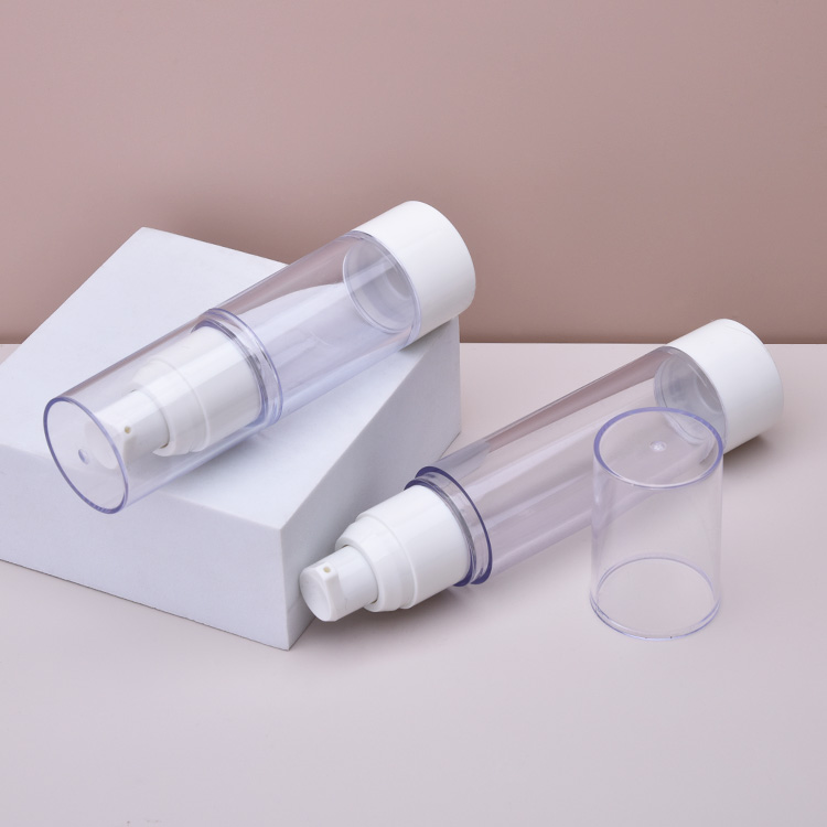 Bouteilles de pompe sans air en plastique blanc 15 ml 30 ml 50 ml 80 ml 100 ml