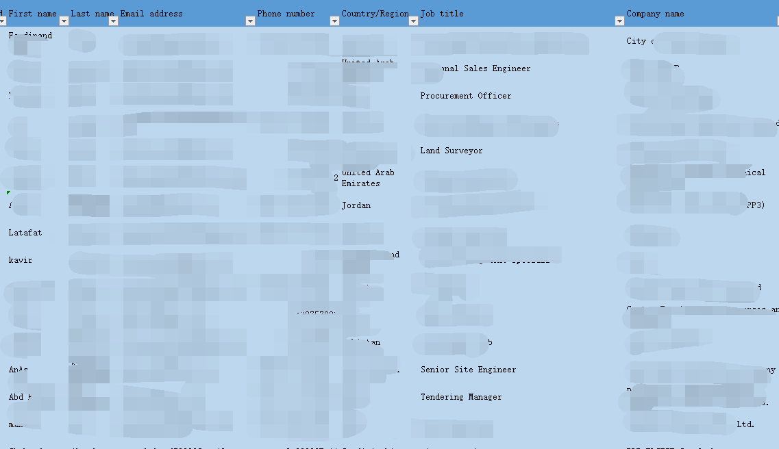 实际采购商信息