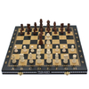 16" Wooden magnetic felted chess game set wooden chess board game interior storage chess pieces