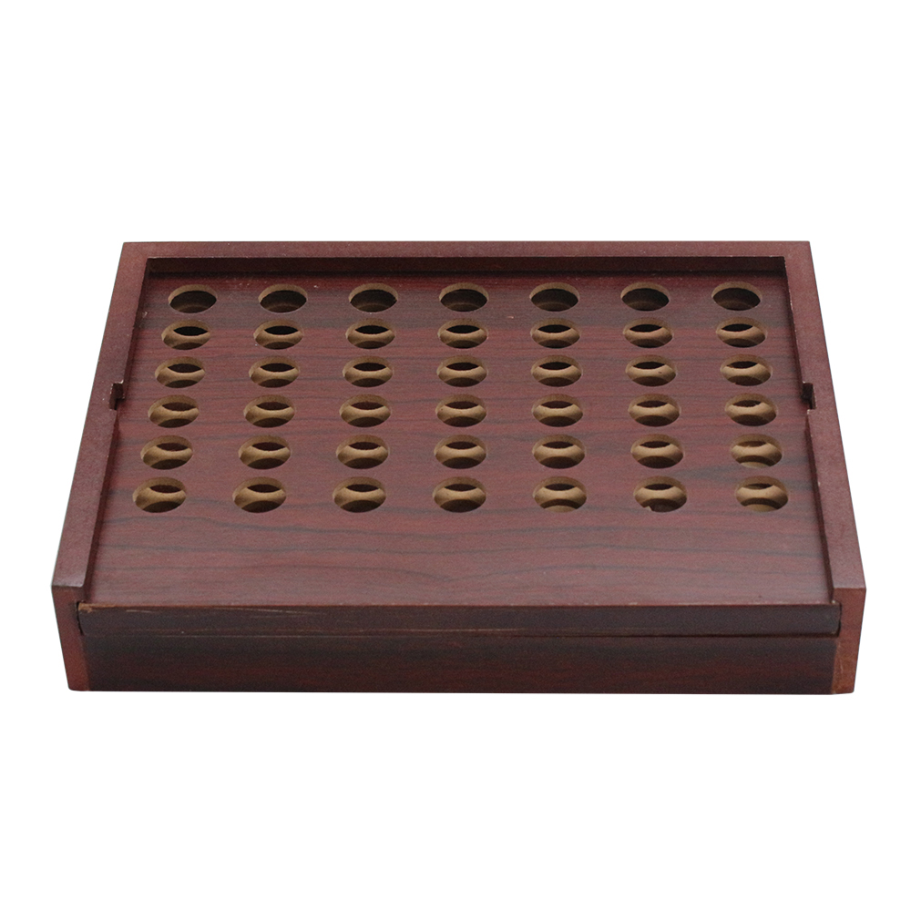 Wooden 4 in a Row Games - Four in a Row Wood Classic Family Fun Toys - Line Up 4 Board Games for Kids 10"*6.5"*1.5"