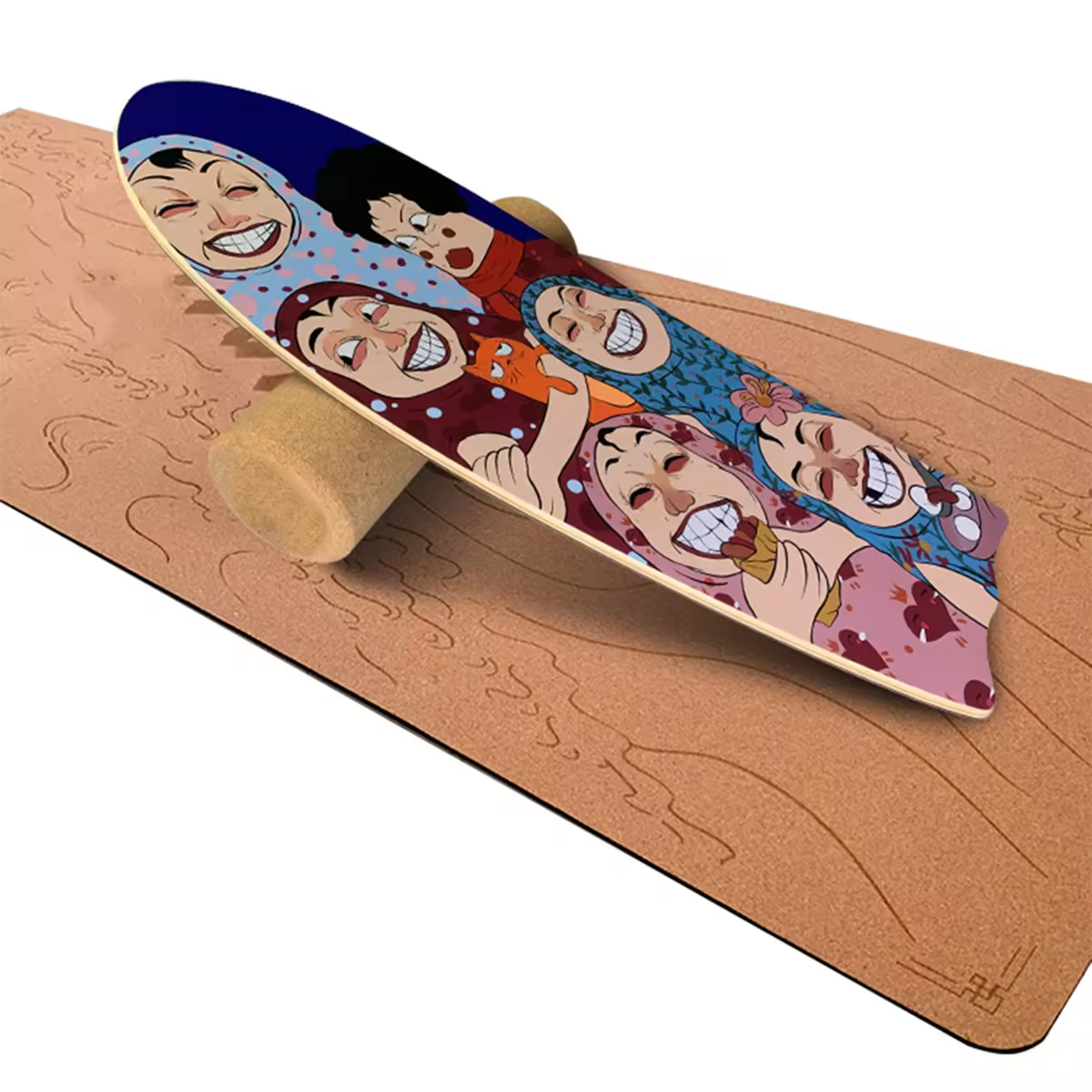 Balance Board Trainer Wooden Training Equipment for Fitness Workout, Hockey Skateboarding Surfing and Snowboarding