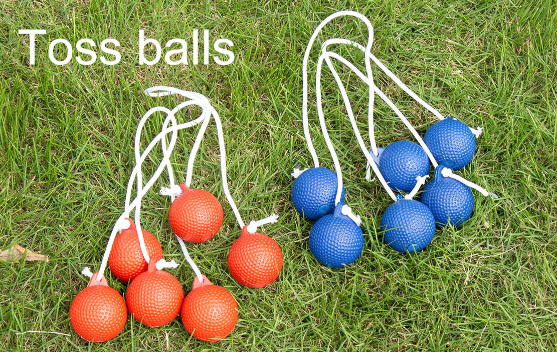  Ladder Toss Ball Game Ladder Golf Game with 6 Ball Bolas and Carrying Bag, Fun Game for Outdoor Lawn Backyard Party.