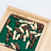 Mini Board Game Chess Set Wooden Chess Set Table Foldable Portable Chess