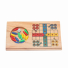 Mini Travel Indoor wooden game Ludo board game for promotion gift Chinese flying chess set.