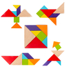 Wooden Tangram Montessori Educational Toddlers Toys for Kids baby early Learning Matching Shapes