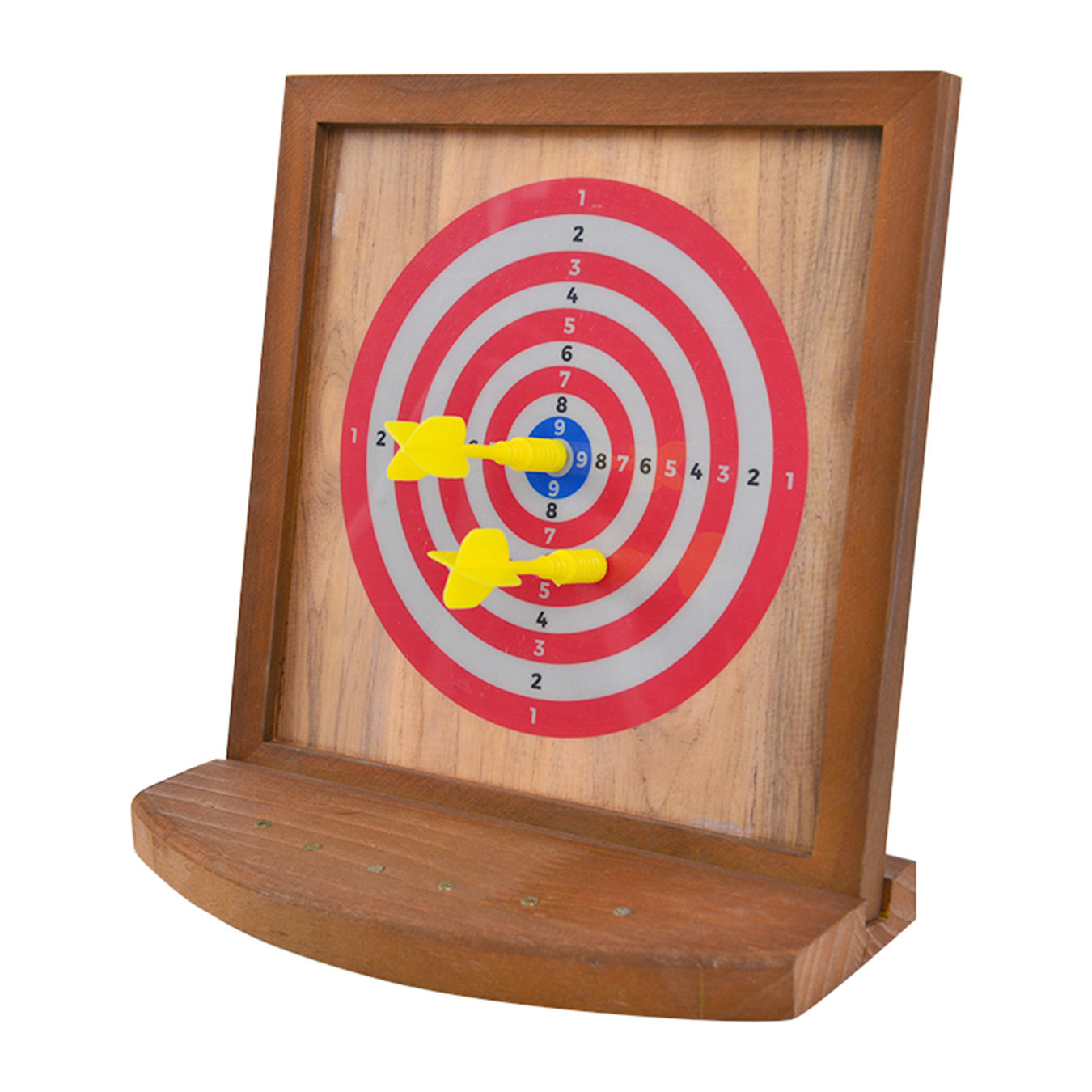  Wood Magnetic Tabletop Games Dart Tray Set.