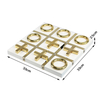 Custom Metal Tic Tac Toe Set Gold 13" x 13"
