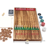 Thickened Solid Wood 11 Luxurious Durable Classic Metal Horses 2 Dice and 1 Boxes of Cards Horse Racing Game Horse Race Board