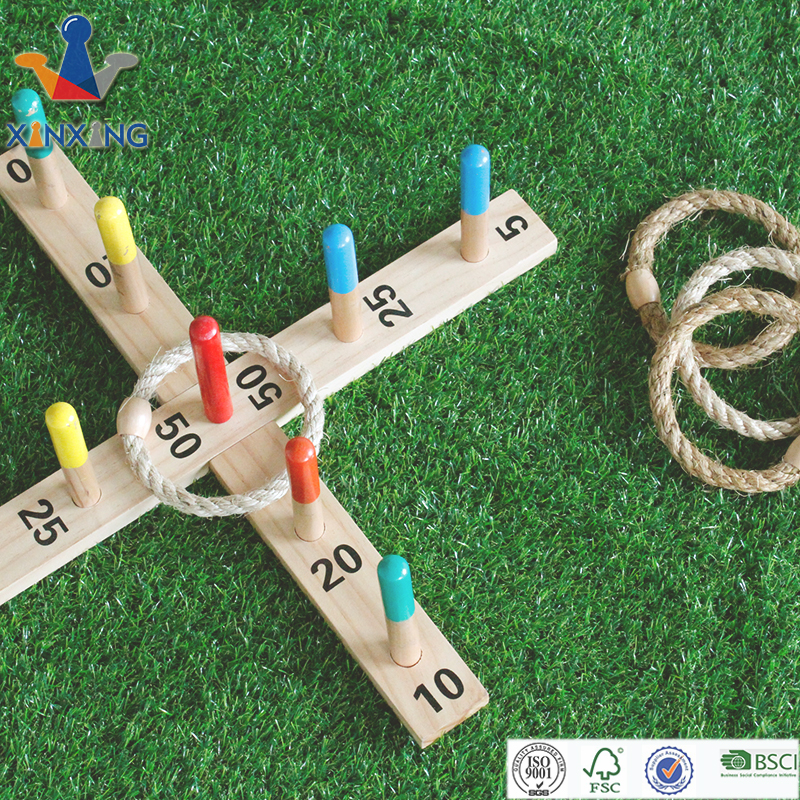 Ring Toss Games Set Family Outdoor Yard Games for Kids and Adults Includes 5 Rope Rings