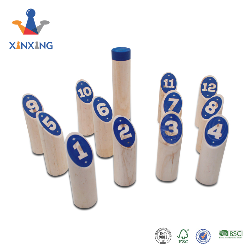 Wooden Throwing Game Set, Numbered Block Tossing Viking Chess Clash Toss Family Games 