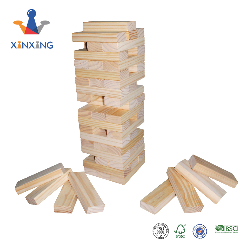 Giant Wooden Tumbling Timbers W Storage Bag Hardwood Block Stacking Game For Yard