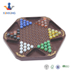 Wooden Chinese Checkers Board Game Set with 60 Colorful Glass Marbles, Classic Strategy Game for Kids, Adults, Whole Family Play