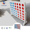 Giant Wooden 4 in A Row Game - Choose Between Classic White Or Dark Stain - Jumbo 4 Connect Family Fun with Coins, Case And Rules