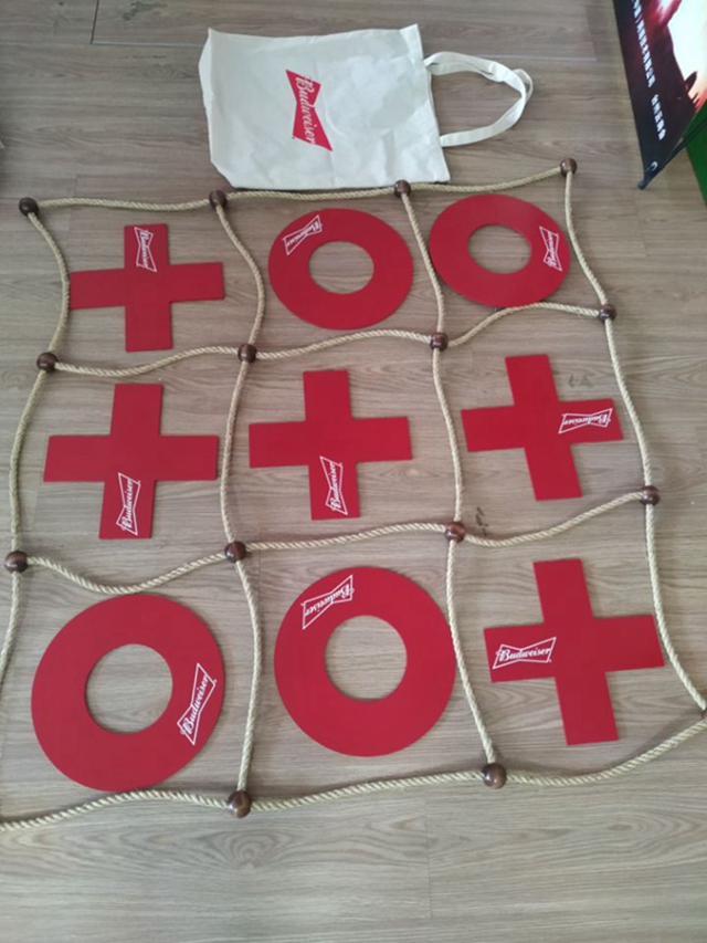 Giant Wooden Tic Tac Toe Game outdoor rope Tic Tac Toe 